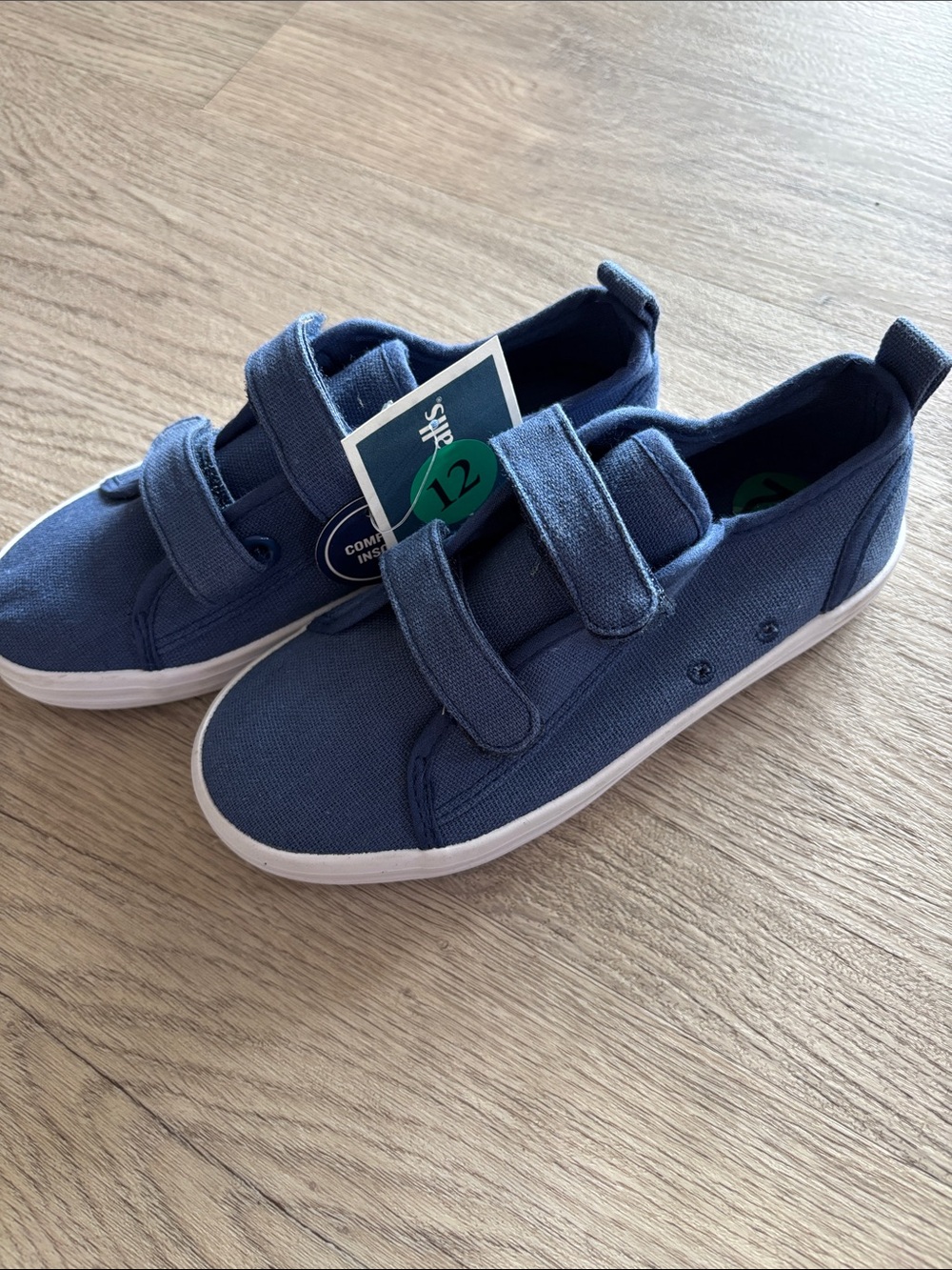 Tommy Bahama Kids Blue Canvas Hook-and-Loop Sneakers